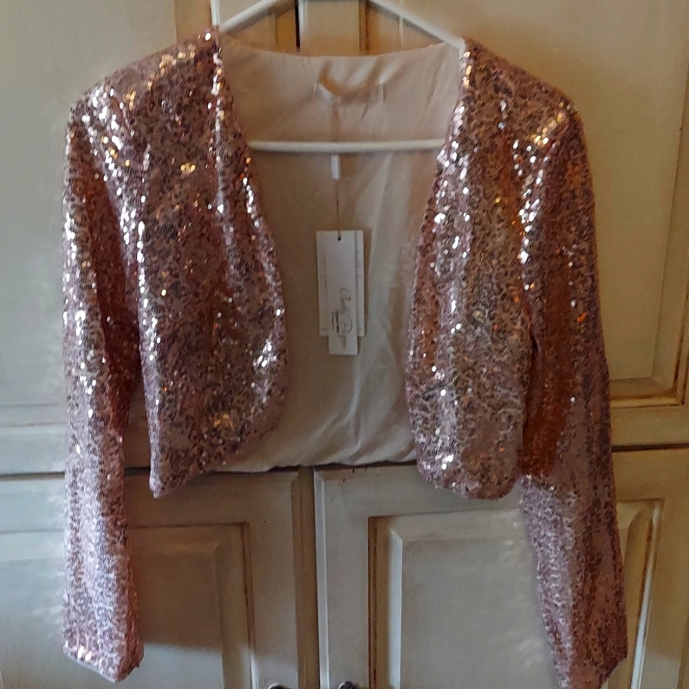 Belle Poque rose gold sequence jacket
